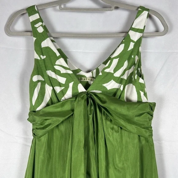 Velvet VTG Dress Babydoll Bubble Hem Forest Fairy Twee Silk Quiet Luxury USA M - Picture 3 of 16